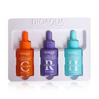 Набір сироваток для обличчя Bioaqua Serum Combination Set (вітамін С, 30 мл + ретинол, 30 мл + гіалуронова кислота, 30 мл)