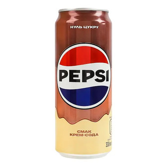 Напій Pepsi крем-сода безалкогольний сильногазований з/б 330 мл duplication