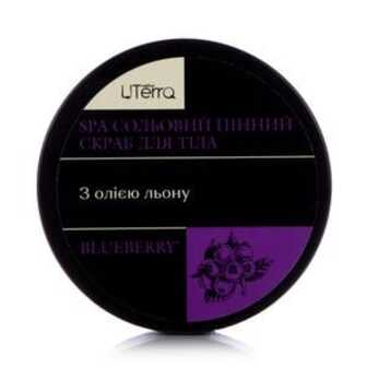 Сольовий пінний скраб для тіла UTerra Native Blueberry з олією льону, 250 мл