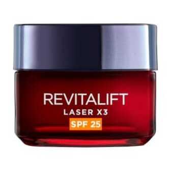 Денний антивіковий крем-догляд L'Oreal Paris Revitalift Laser х3, SPF 25, потрійної дії для шкіри обличчя, 50 мл