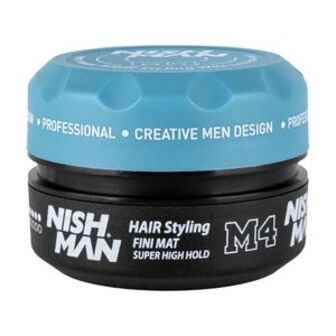 Чоловічий матовий віск для укладання волосся Nishman Matte Finish Super High Hold Wax M4, 100 мл