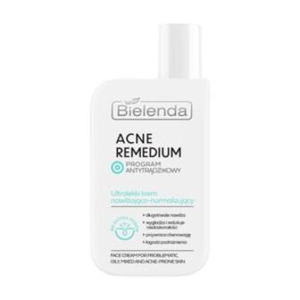 Ультралегкий зволожувальний та нормалізувальний крем для обличчя Bielenda Acne Remedium Face Cream, 50 мл
