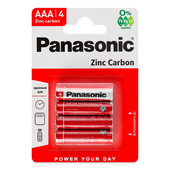 Батарейки Panasonic Zinc Carbon R03, 4шт