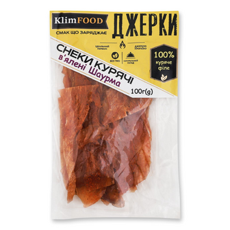 Джерки KlimFood курячі Шаурма в'ялені, 100г