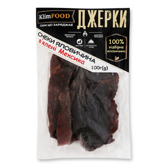 Джерки KlimFood з яловичини Мексика в'ялені, 100г