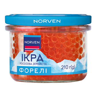 Ікра лососева Norven Форелі зерниста, 210г