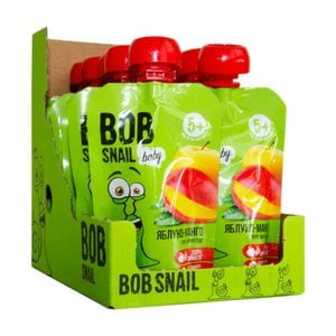 Фруктове пюре Bob Snail Яблуко-манго для дітей від 5 місяців, 10*90 г