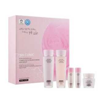 Набір для обличчя 3W Clinic Flower Effect Extra Moisturizing 3 Kit Set (тонер, 150 мл та 30 мл + емульсія 150 мл та 30 мл + крем, 50 мл)