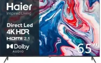 Телевізор LED Haier H65K801UG (Android TV, Wi-Fi, 3840x2160)
