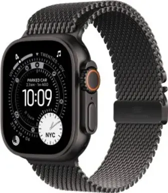 Смарт годинник Apple Watch Ultra 3 - 49mm Black Titanium Case with Black Titanium Milanese Loop - Small (MF1N4)
