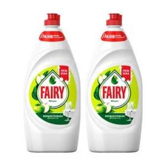 Засіб для миття посуду Fairy Зелене яблуко, 2*900 мл
