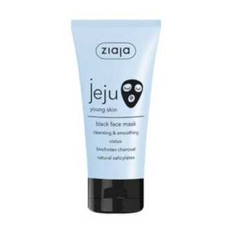 Чорна маска для обличчя Ziaja Jeju Young Skin очищувальна та розгладжувальна, для молодої шкіри, 50 мл