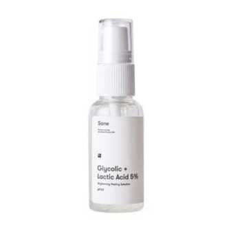 Пілінг для обличчя Sane Glycolic + Lactic Acid 5% Brightening Peeling Solution з гліколевою та молочною кислотою, 30 мл
