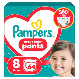 Набір підгузки-трусики Pampers Active Baby Pants Розмір 8 (17+ кг) 64 шт.