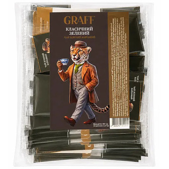 Чай зелений байховий Graff Класичний зелений 50 шт. x 2 г