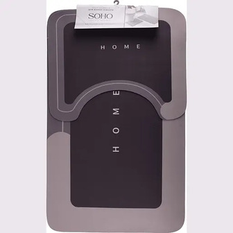 Набір діатомітових килимків для ванної та туалету Soho Gray (diat mat 50*40, 50*80 см Gray)