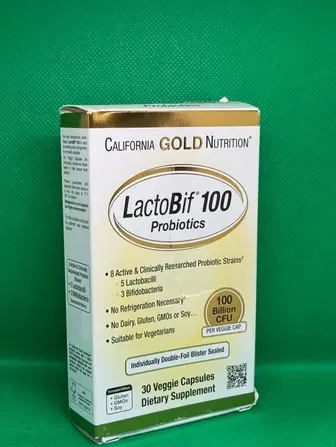Пробіотики, LactoBif Probiotics, California Gold Nutrition, 100 млд КУО, 30 вегетаріанських капсул