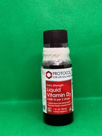 Вітамін D3, Liquid Vitamin D3, Protocol for Life Balance, підвищена сила, 2000 МО, 30 мл