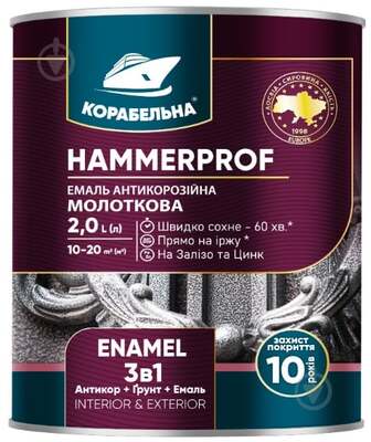 УЦЕНКА! Эмаль КОРАБЕЛЬНА 3 в 1 высокий черный глянец 2 л (УЦ №3900)
