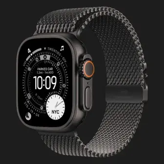 Apple Watch Ultra 3 GPS + LTE, 49mm Black Titanium Case with Black Titanium Milanese Loop - Large (MF1T4) (Уцінка)