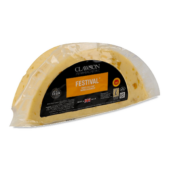 Сир Clawson White stilton Festival з манго та імбирем 40%, 100г