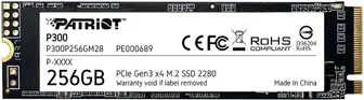 SSD-накопичувач Patriot P300 2280 PCIe 3.0 x4 NVMe 256GB (P300P256GM28)
