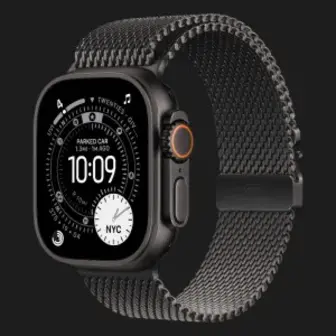 Apple Watch Ultra 3 GPS + LTE, 49mm Black Titanium Case with Black Titanium Milanese Loop - Small (MF1N4) (Уцінка)