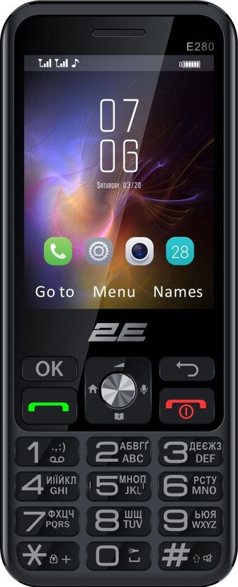 Мобільний телефон 2E E280 (2025) Black (694743656220)