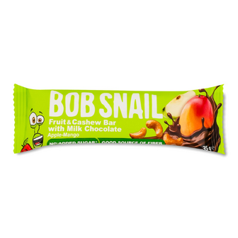 Батончик BobSnail ябл-манго-кеш-кріс кіноа мол шок, 35г