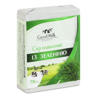 Сир плавлений Good Milk із зеленню 35%, 70г