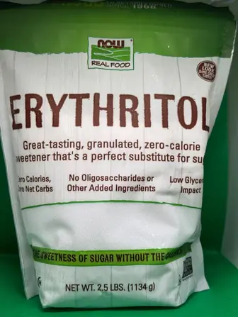 Еритритол, цукрозамінник, Erythritol, Now Foods, Real Food, 1134 г