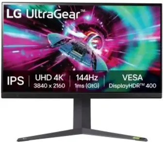 Монітор LG 32GR93U-B - 31.5" IPS / 3840×2160 / 144 Гц / AMD FreeSync Premium, Nvidia G-Sync / Pivot / HAS